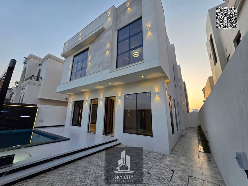 Move-in ready; includes electricity, water, and registration/ownership transfer fees. Two-story house featuring 5 bedrooms, a swimming pool, and a lar، Al Helio