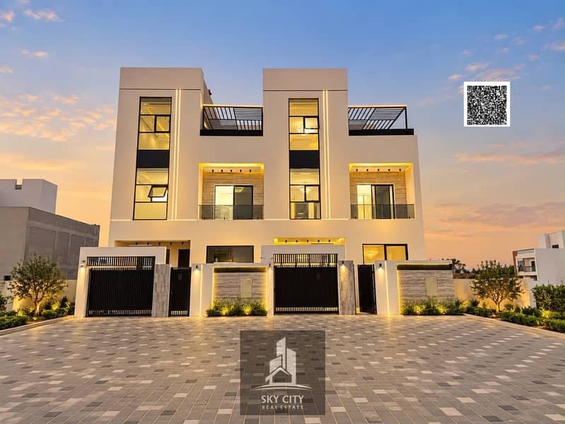 An exceptional location and a once-in-a-lifetime opportunity: a luxurious, modern villa featuring a 30-meter setback and a "Dubai-style" design., Al Zahya
