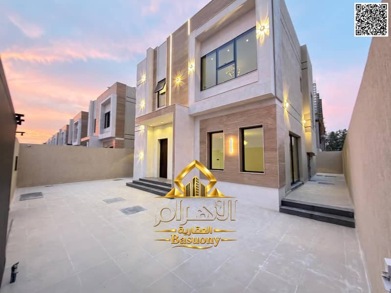 Villa for sale in Ajman, Al Helio 2 area. Features 3 bedrooms, a majlis, a living room, a maid's room, and a storage room. Freehold ownership availabl, photo 3
